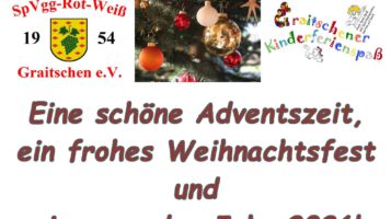 Der SpVgg-Rot-Weiß Graitschen wünscht …