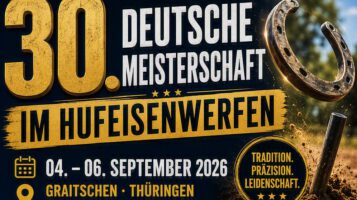 30. Deutsche Meisterschaft im Hufeisenwerfen in Graitschen